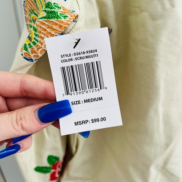 NWT fresh prints of bel-aire by drill clothing co printed zip up jacket size med - Picture 9 of 9